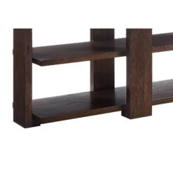 Wooden Sofa Table With 2 Open Display Shelves, Brown-Benzara -Home Furniture Shop 4fd520ec46dd46fb8d73442f1936ad49