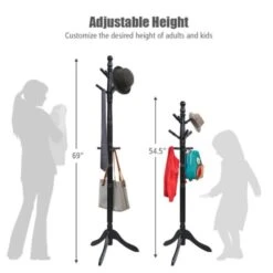 Entryway Height Adjustable Coat Stand With 9 Hooks -Home Furniture Shop 50aaa6995d554c84826544504e2ff24d