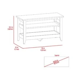 DEPOT E-SHOP Mason Storage Bench, Two Open Shelves, Light Oak 11 DEPOT E-SHOP Mason Storage Bench, Two Open Shelves, Light Oak -Home Furniture Shop 5197a18f333d4889ac79c09ec7e08945