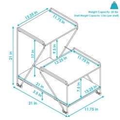 Sunnydaze Decor Sunnydaze Indoor 3-Tiered Wire Accent Table With Faux Woodgrain Tabletops 12 Sunnydaze Decor Sunnydaze Indoor 3-Tiered Wire Accent Table With Faux Woodgrain Tabletops -Home Furniture Shop 52974a9340ba4b298b6b6cd13ada8490