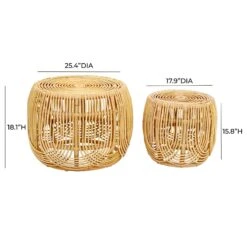 Azrina Rattan Nesting Tables -Home Furniture Shop 5327e207fdc245a3b94a077df67f7c08