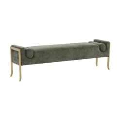 Ines Textured Velvet Bench -Home Furniture Shop 558cd0dbdf0b4589ad7d62879601e9be