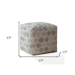 Homezia 17" Blue And Grey Flax Polka Dots Pouf Ottoman 9 Homezia 17" Blue And Grey Flax Polka Dots Pouf Ottoman -Home Furniture Shop 55ab7031e03a4c408f6f0b1938c5e196