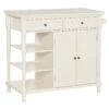 Kitchen Storage Island On Wheels, Rolling Kitchen Island Cart With 3-Tier Shelf, Cabinet With Adjustable Shelving And Towel Rack, White 2 Kitchen Storage Island On Wheels, Rolling Kitchen Island Cart With 3-Tier Shelf, Cabinet With Adjustable Shelving And Towel Rack, White -Home Furniture Shop 55e2c86f8eeb4944a0ce0c251a017f18
