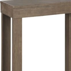 Rectangular Wooden Sofa Table With Sled Base, Light Brown-Benzara -Home Furniture Shop 56c215aab6dd4bf3a8d9e17af6cbc474