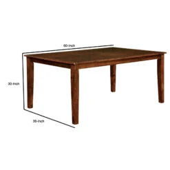 Hillsview I Transitional Dining Table, Brown Cherry-Benzara -Home Furniture Shop 579dfd1aeeae4a9cbcd159a00473fe4f