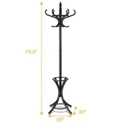 Wood Standing Hat Coat Rack With Umbrella Stand -Home Furniture Shop 57fef991ecf943c09d6b53d0a3fc88d3