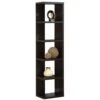 Simple And Stylish Corner Display Cabinet, Brown-Benzara -Home Furniture Shop 5a194292cecc4476a82fc7bcca71d04d