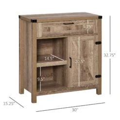 Storage Sideboard Rustic Barn Door Storage Cabinet Modern Farmhouse Buffet Sideboard For Kitchen & Dining Room, Light Oak 10 Storage Sideboard Rustic Barn Door Storage Cabinet Modern Farmhouse Buffet Sideboard For Kitchen & Dining Room, Light Oak -Home Furniture Shop 5a639c39a46b47a98a5d8bbb1c7e694d