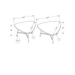 Monarch Specialties I 7939P Table Set, 2pcs Set, Coffee, End, Side, Accent, Living Room, Metal, Laminate, Beige, Black, Contemporary, Modern -Home Furniture Shop 5b6cb4a47eb549409a52e9420ac4a7d5