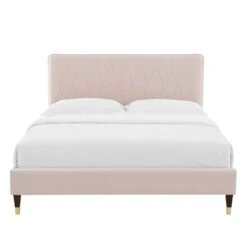 Modway - Phillipa Performance Velvet King Platform Bed -Home Furniture Shop 5d4189472c6848cc997bc292c57c994f