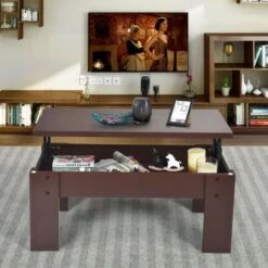 QuikFurn Farmhouse Lift-Top Coffee Table Laptop Desk In Espresso Brown Wood Finish 13 QuikFurn Farmhouse Lift-Top Coffee Table Laptop Desk In Espresso Brown Wood Finish -Home Furniture Shop 5daaa5906f794191bf64bd3e95c648d9