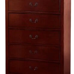 Traditional Style Wooden Chest With Five Drawers, Cherry Brown-Benzara 10 Traditional Style Wooden Chest With Five Drawers, Cherry Brown-Benzara -Home Furniture Shop 60df83e03f2c4a1eaf7915ef2378caf8