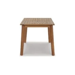 Nilen 59 Inch Dining Table, Natural Brown Acacia Wood, Slatted Surface-Benzara 9 Nilen 59 Inch Dining Table, Natural Brown Acacia Wood, Slatted Surface-Benzara -Home Furniture Shop 60e1789fb02c4161b134b0b135b22ec9