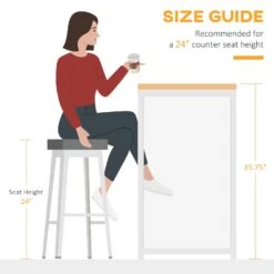 Industrial Bar Table With Steel Frame, Counter Height Table Pub Table For Kitchen Dining Room Cafe, Brown/Black 13 Industrial Bar Table With Steel Frame, Counter Height Table Pub Table For Kitchen Dining Room Cafe, Brown/Black -Home Furniture Shop 60fb5538a96c437eb419b4bd123b66dd