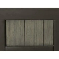 1pc Counter Height Table With Storage Drawers Display Shelves Gray Gunmetal Finish Casual Style Dining Furniture