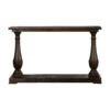 Aria 48 Inch Console Sofa Table, Plank Top, Turned Pedestal Base, Brown-Benzara -Home Furniture Shop 66b66f6b1c23462fbf2b69bc02fe6148