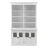 Belen Kox Classic White Glass Door Hutch - The Elegant Storage Solution, Belen Kox