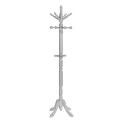 Monarch Specialties I 3179 Coat Rack, Hall Tree, Free Standing, 11 Hooks, Entryway, 73"H, Bedroom, Wood, Grey, Contemporary, Modern -Home Furniture Shop 6b074703f4d347788b960e1bacc43bc7