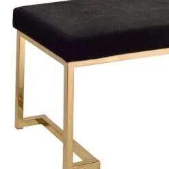 Astonishing Bench, Black Fabric & Gold- Benzara 10 Astonishing Bench, Black Fabric & Gold- Benzara -Home Furniture Shop 6c5543dd1faf4711a7e813aeb72777d5
