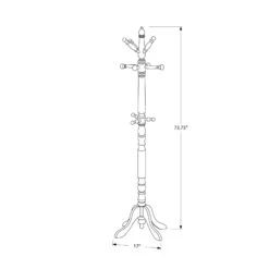 Monarch Specialties I 3179 Coat Rack, Hall Tree, Free Standing, 11 Hooks, Entryway, 73"H, Bedroom, Wood, Grey, Contemporary, Modern -Home Furniture Shop 7021d215f8984c12a492083ac3465b76