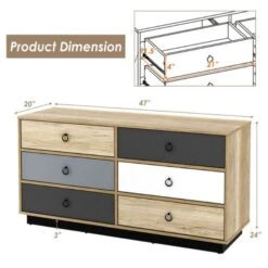 6 Drawers Double Dresser Accent Storage Tower For Bedroom Hallway Entryway 11 6 Drawers Double Dresser Accent Storage Tower For Bedroom Hallway Entryway -Home Furniture Shop 714939310a714a4da5acba6b7fda06d3