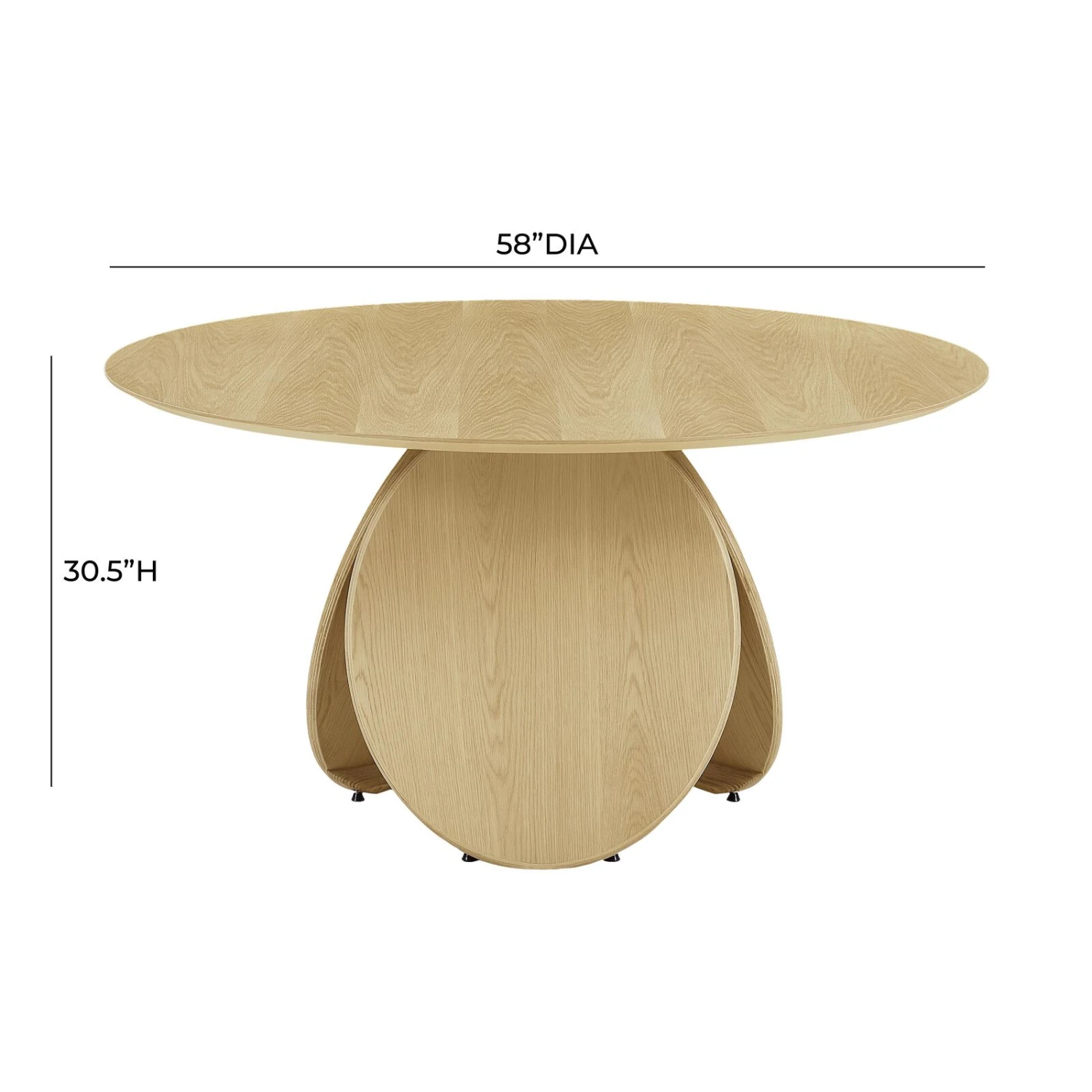 Emil Oak Round Dining Table 7 Emil Oak Round Dining Table - Image 5