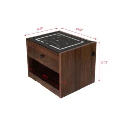 NIGHTSTAND WITH WIRELESS CHARGING STATION -Home Furniture Shop 72b397b6c2ca44c6ac506be7bc1b968c