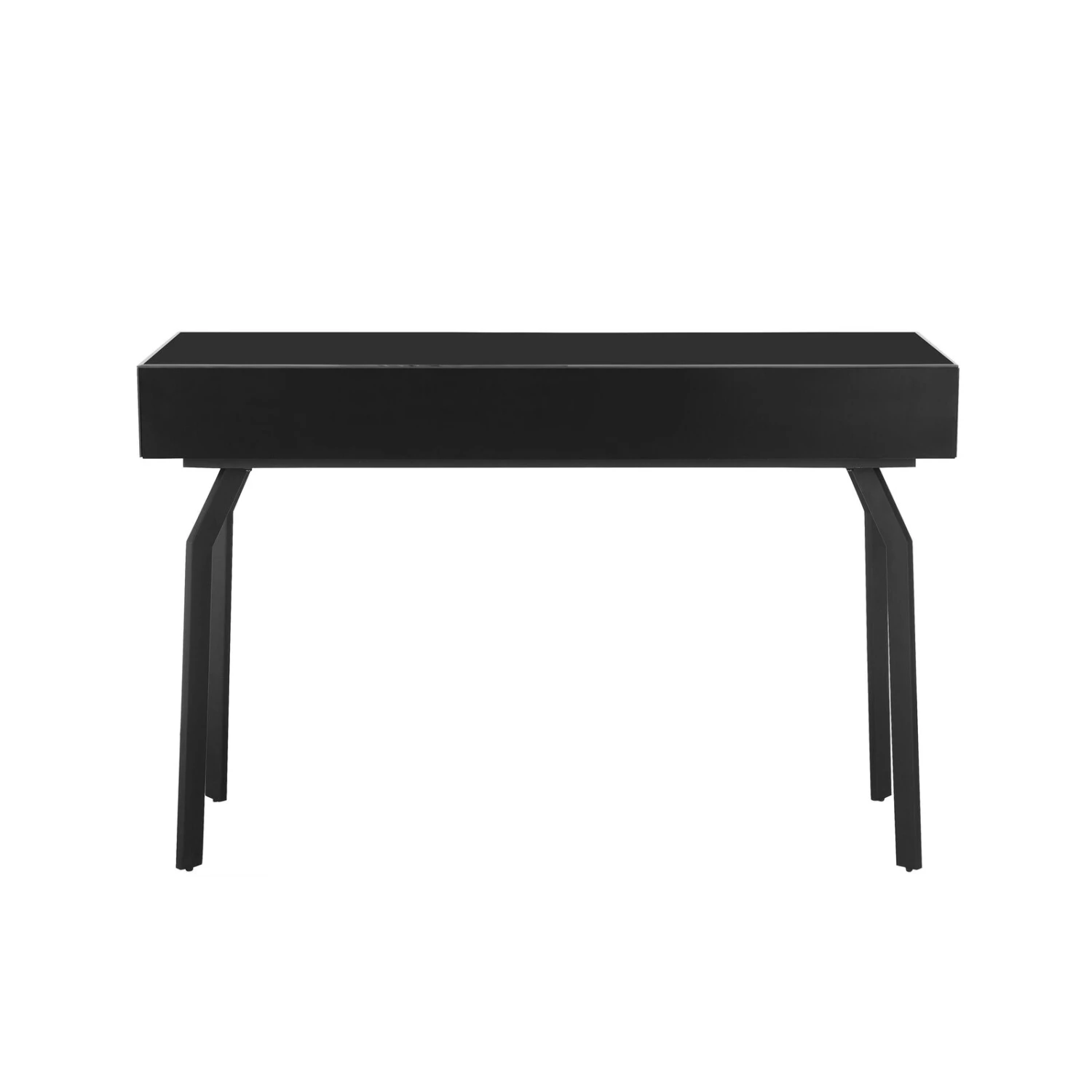 Santana Black Glass Desk Console Table 6 Santana Black Glass Desk Console Table - Image 4