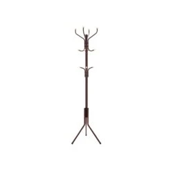 BreeBe Espresso Metal Coat Rack