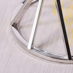 Set Of 1 Round Glass Top Side Table For Living Room- Black Grey Tempered Glass & Silver Stainless Steel Frame -Home Furniture Shop 79067d5a53f04205b98dae8864cd14f1