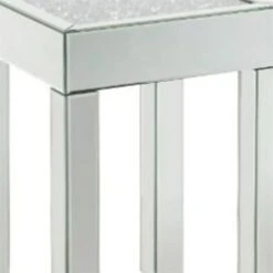 Homezia 24" Silver And Clear Glass Square Mirrored End Table 10 Homezia 24" Silver And Clear Glass Square Mirrored End Table -Home Furniture Shop 79082d6bd7a048e697aa4ef9ada829f0