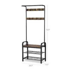 BreeBe Industrial Coat Rack With Bench For Entryway 15 BreeBe Industrial Coat Rack With Bench For Entryway -Home Furniture Shop 7ae7127d1582447c8b9b4f5c27efb667