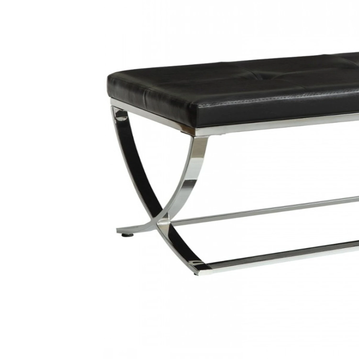 Stylishly Compelling Bench, Black - Benzara 4 Stylishly Compelling Bench, Black - Benzara - Image 2