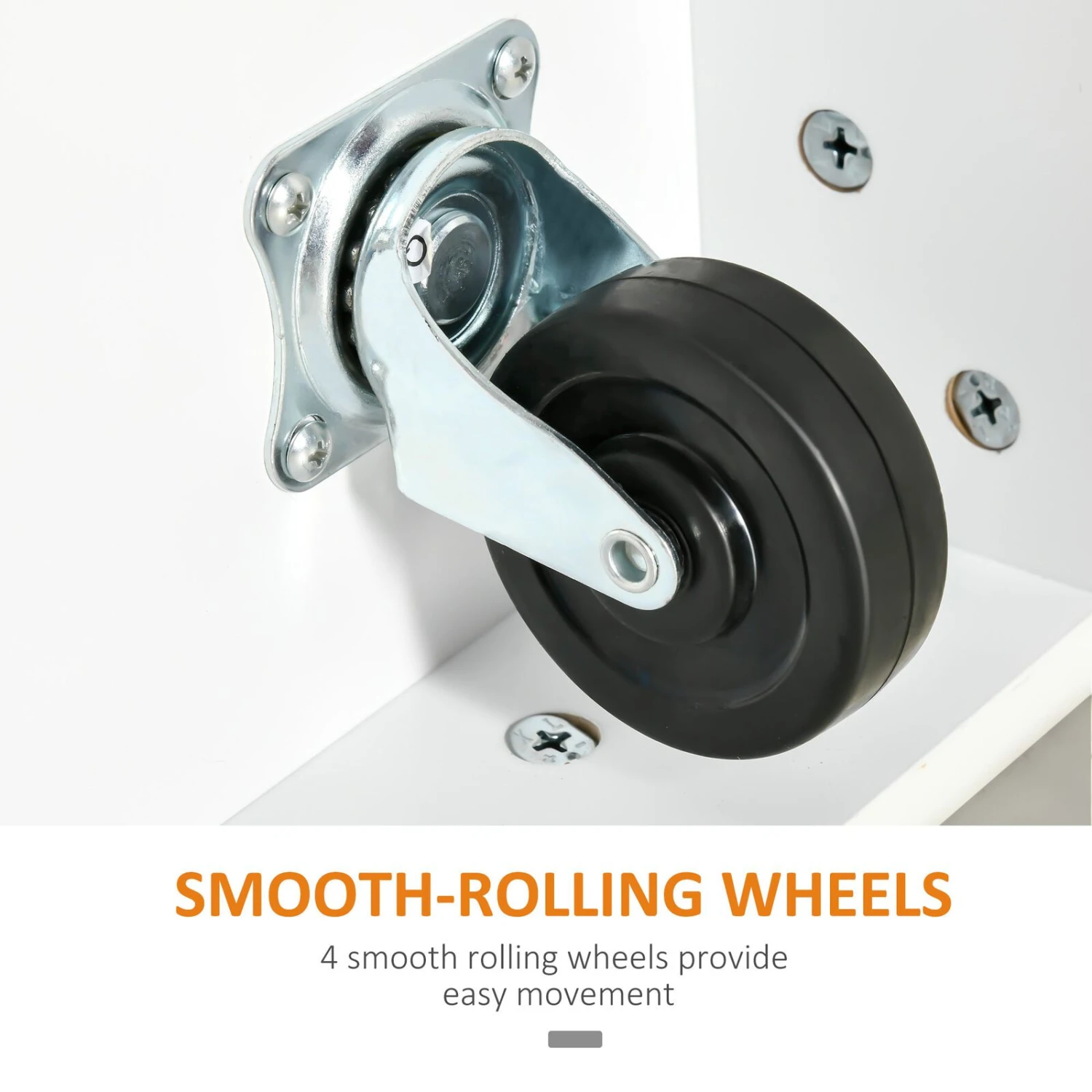 Kitchen Island, Kitchen Cart With Rubberwood Tabletop, Spice Rack For Dining Room, Kitchen Island Cart, White 7 Kitchen Island, Kitchen Cart With Rubberwood Tabletop, Spice Rack For Dining Room, Kitchen Island Cart, White - Image 5