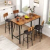 Bar Table Set With 4 Bar Stools PU Soft Seat With Backrest -Home Furniture Shop 7f19025fa91b415c9b08463a60cff15e