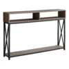 HomeRoots Rectangular Metal Hall Console With 2 Shelves Accent Table -Home Furniture Shop 837f50f6a015428092d7b041eba0e8c5