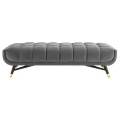 Adept 60" Performance Velvet Bench-Benzara -Home Furniture Shop 860d21060a5641549f99809981f39f2c