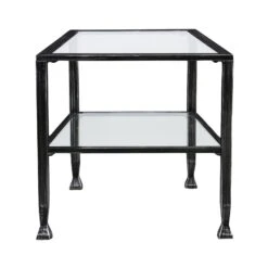 Homezia 48" Black Glass And Metal Rectangular Coffee Table 11 Homezia 48" Black Glass And Metal Rectangular Coffee Table -Home Furniture Shop 8a55a19315834633a55d90126b14e7d8