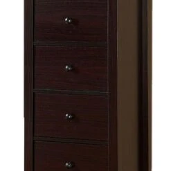 Contemporary Style 5 Drawer Wooden Chest With Straight Legs, Brown-Benzara -Home Furniture Shop 8c8ee0c31c0c41aaab381a6e36bc5cd6