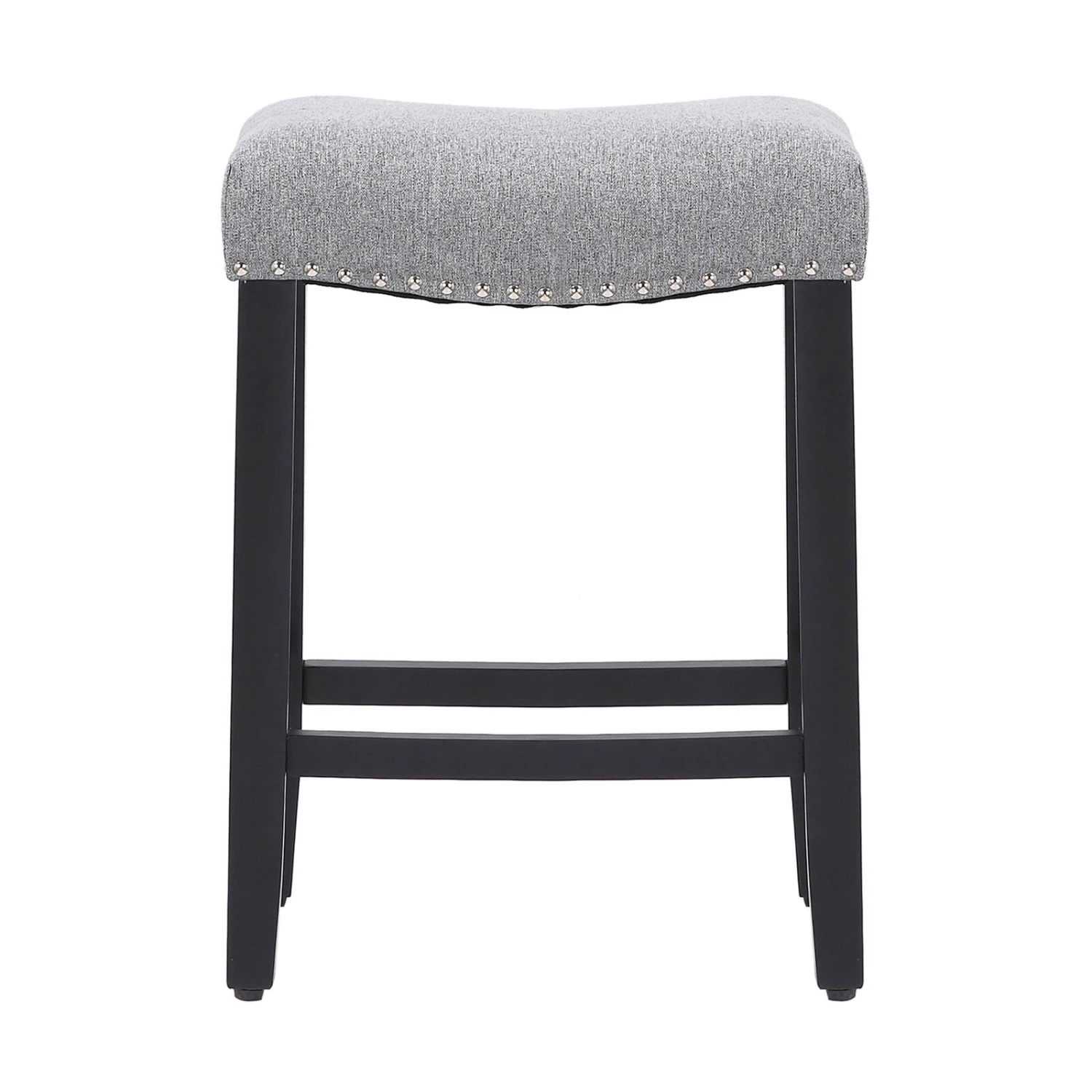 WestinTrends 24" Upholstered Saddle Seat Counter Stool (Set Of 2) 5 WestinTrends 24" Upholstered Saddle Seat Counter Stool (Set Of 2) - Image 4