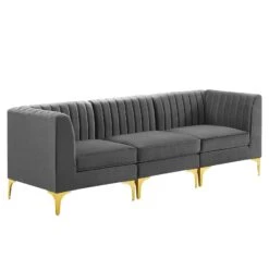 Triumph Channel Tufted Performance Velvet 3-Seater Sofa -Home Furniture Shop 8e2cb76eb97742408f89e83a72eb6038