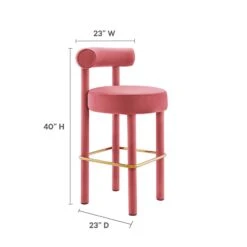 Toulouse Performance Velvet Bar Stool -Home Furniture Shop 8f802928ff494c26a2afdba1b8dac185