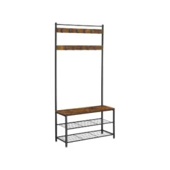 BreeBe Hall Tree With Shoe Storage Bench