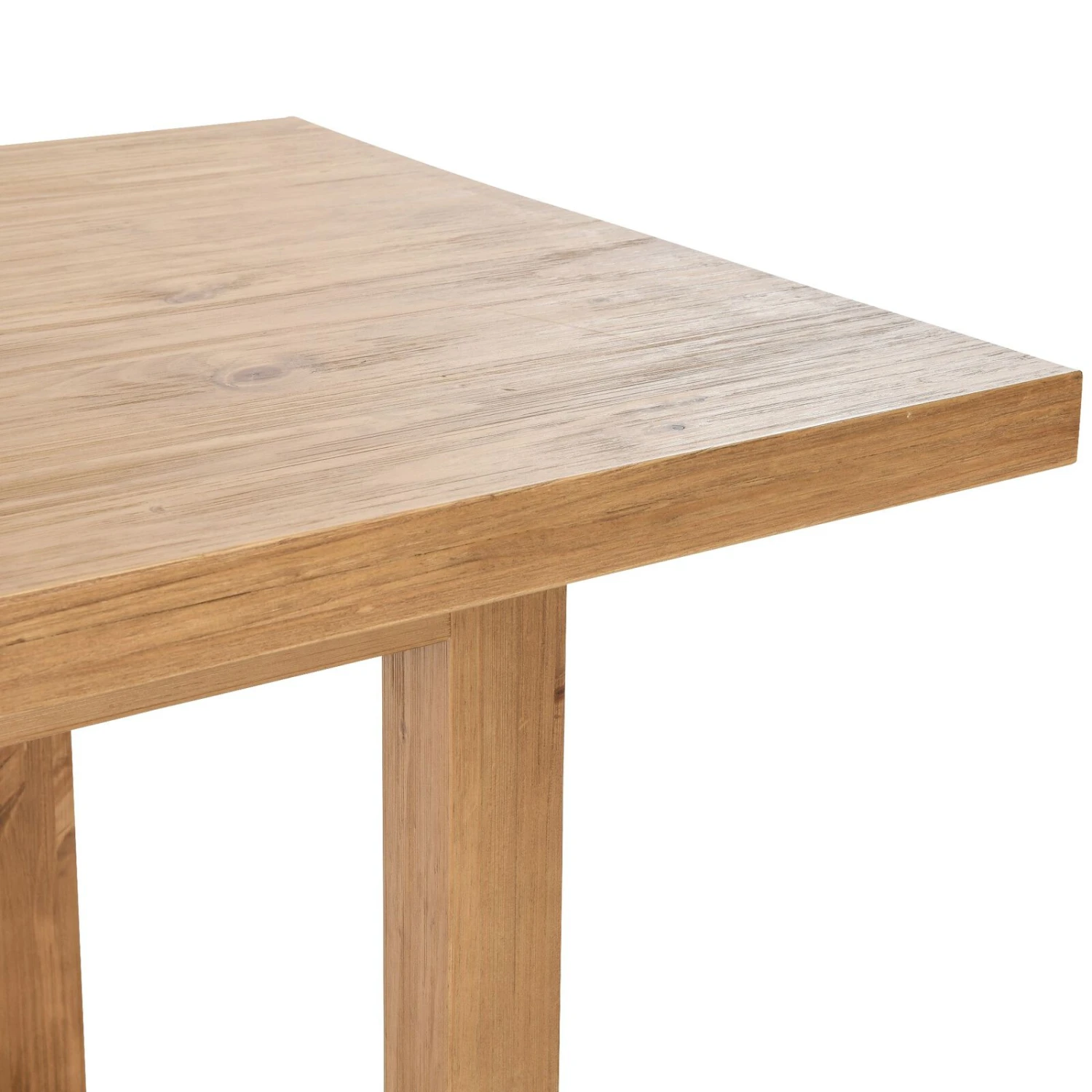 Jax 70 Inch Pine Wood Dining Table, 6 Seater, Handcrafted, Natural Brown-Benzara 6 Jax 70 Inch Pine Wood Dining Table, 6 Seater, Handcrafted, Natural Brown-Benzara - Image 4