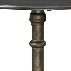 Round Industrial Metal Counter Height Table, Black-Benzara 7 Round Industrial Metal Counter Height Table, Black-Benzara -Home Furniture Shop 9847e42484da44bd9f110443c2a9ae9e