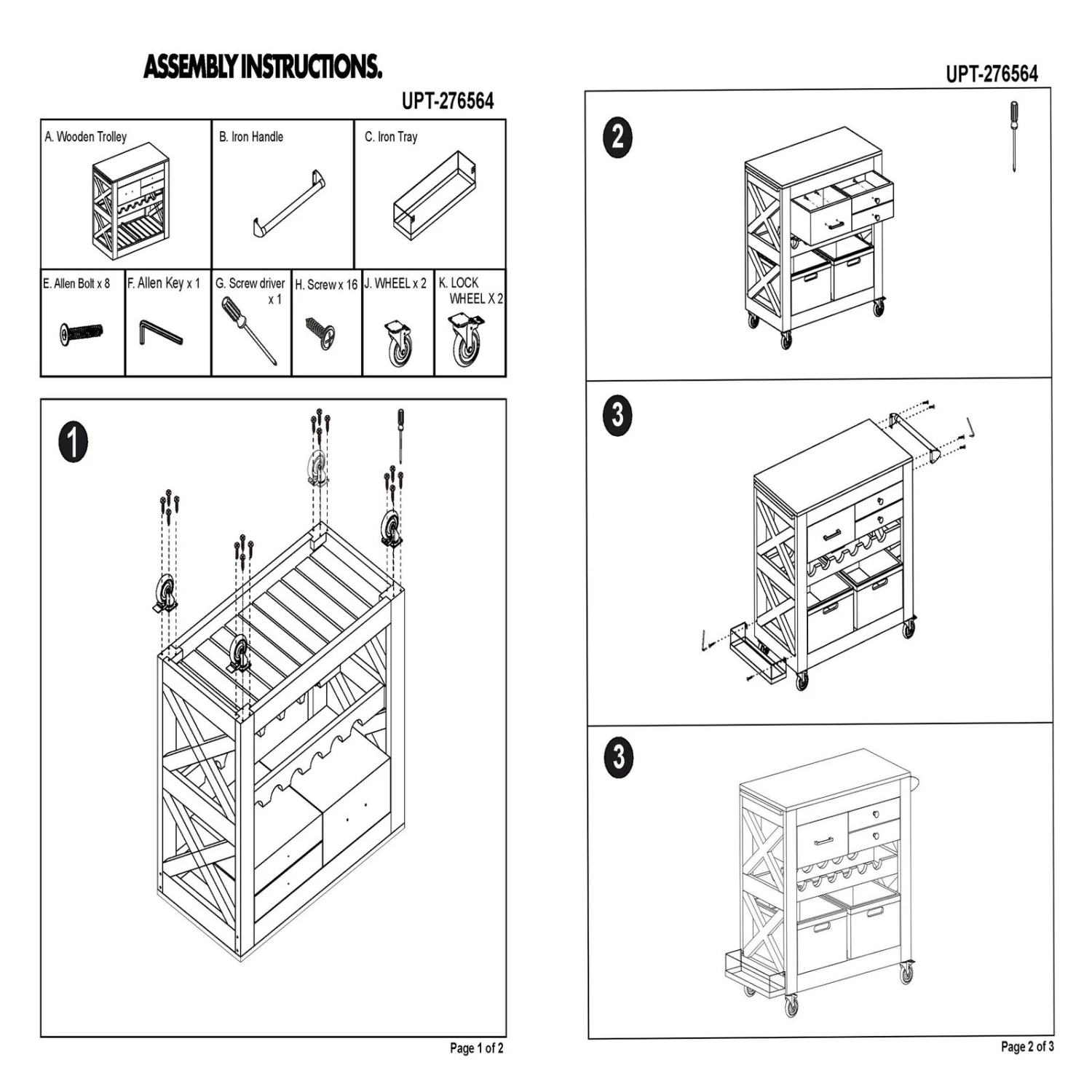 31 Inch Handcrafted Rustic Mango Wood Bar Cart Trolly With 3 Drawers And 6 Wine Bottle Holders-Benzara 12 31 Inch Handcrafted Rustic Mango Wood Bar Cart Trolly With 3 Drawers And 6 Wine Bottle Holders-Benzara - Image 10