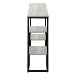 Monarch Specialties I 3580 Accent Table, Console, Entryway, Narrow, Sofa, Living Room, Bedroom, Metal, Laminate, Grey, Black, Contemporary, Modern -Home Furniture Shop 9927b638c9f54283800401d5440f6f3f