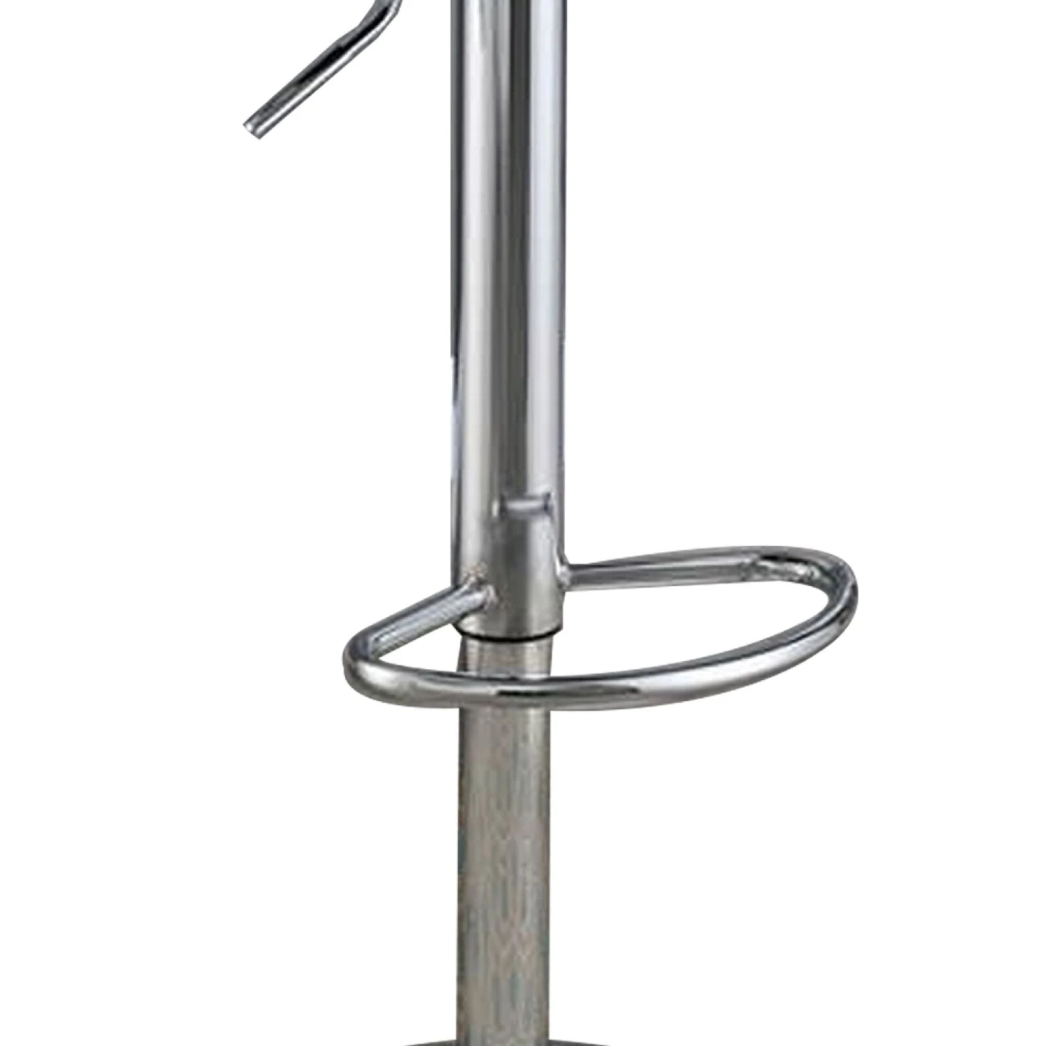 Adjustable Barstool With Round Seat And Stalk Support, Set Of 2, White-Benzara 4 Adjustable Barstool With Round Seat And Stalk Support, Set Of 2, White-Benzara - Image 2