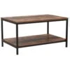 QuikFurn Heavy Duty Industrial 2-Tier Coffee Table In Rustic Brown Wood Finish -Home Furniture Shop 9d04b5b53103413ca6aa462e3030c28e